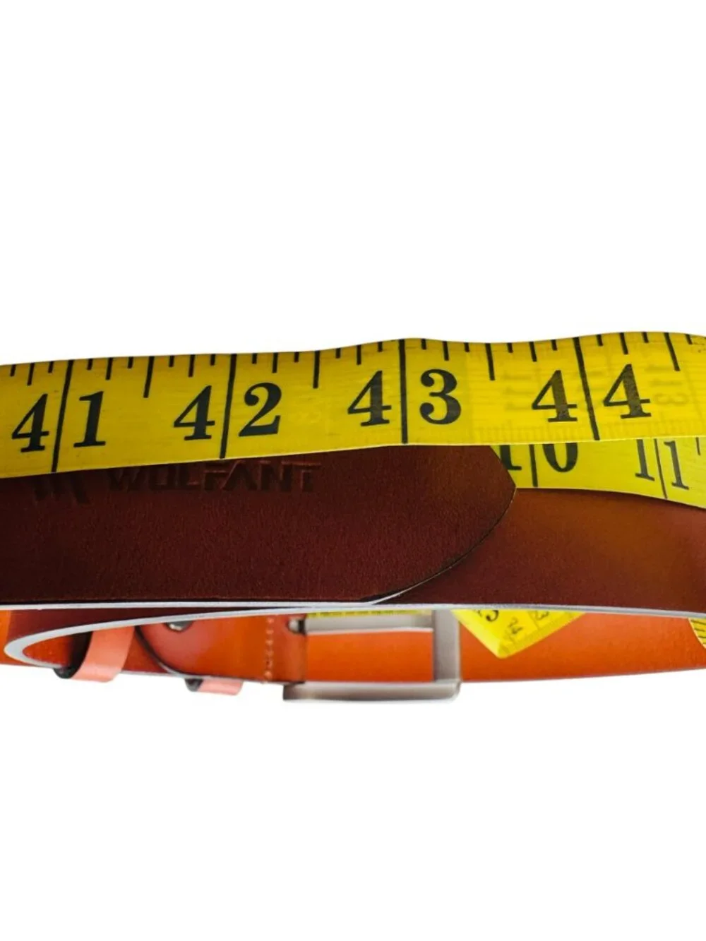 Wolfant Mens Genuine Leather Belt With Metal Buckle Adjustable 43 Inches Brown